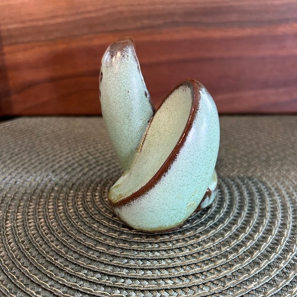 Vintage Frankoma Prairie Green & Bronze Lazybones Salt & Pepper Shaker 1990s EUC - Picture 4 of 9